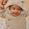 Sergent Major Veste & Cardigan-Veste &agrave; capuche beige en tricot