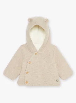 Sergent Major Veste & Cardigan-Veste &agrave; capuche beige en tricot