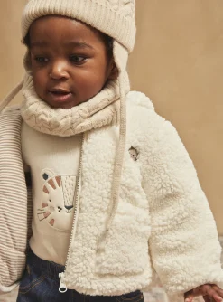 Sergent Major Manteau, Parka & Veste-Veste &agrave; capuche blanc cr&egrave;me