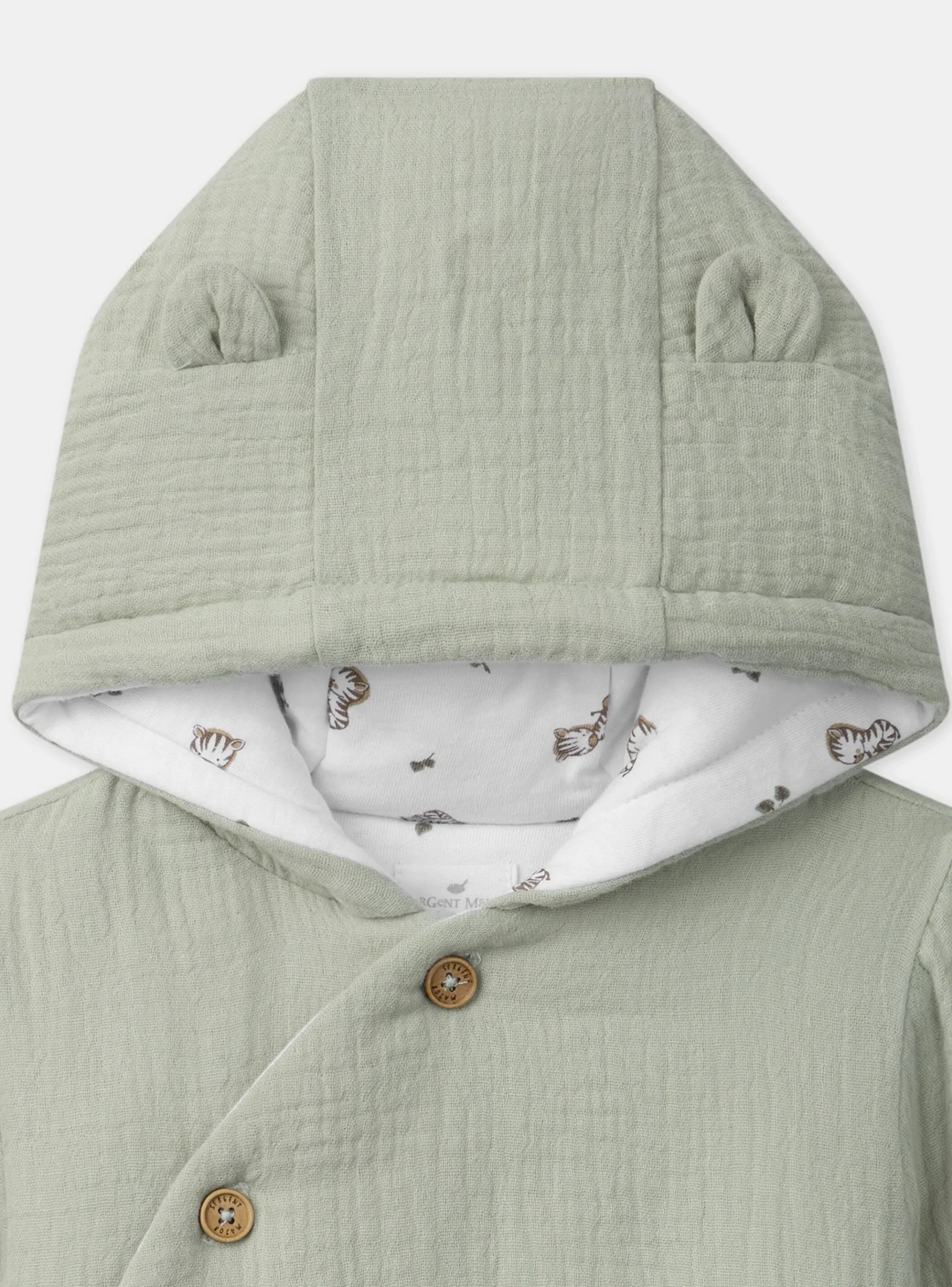 Sergent Major Veste & Cardigan-Veste à capuche en gaze de coton et jersey