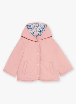 Sergent Major Manteau, Parka & Veste-Veste &agrave; capuche r&eacute;versible vieux rose