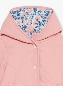 Sergent Major Manteau, Parka & Veste-Veste &agrave; capuche r&eacute;versible vieux rose