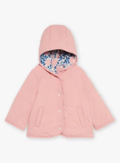 Sergent Major Manteau, Parka & Veste-Veste &agrave; capuche r&eacute;versible vieux rose