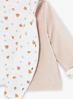 Sergent Major Veste & Cardigan-Veste de naissance &agrave; capuche beige en velours