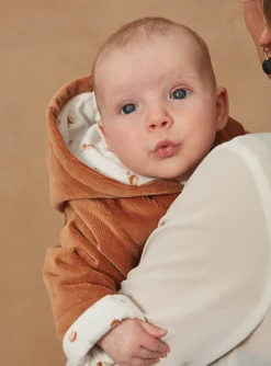 Sergent Major Veste & Cardigan-Veste de naissance caramel en velours c&ocirc;tel&eacute;