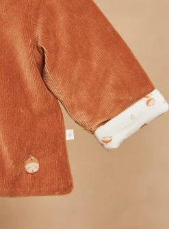 Sergent Major Veste & Cardigan-Veste de naissance caramel en velours c&ocirc;tel&eacute;
