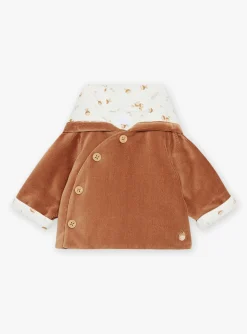 Sergent Major Veste & Cardigan-Veste de naissance caramel en velours c&ocirc;tel&eacute;