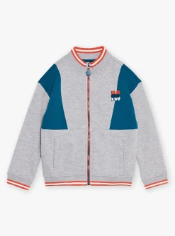 Sergent Major Tenues De Sport-Veste de surv&ecirc;tement molletonn&eacute;e bleue et gris