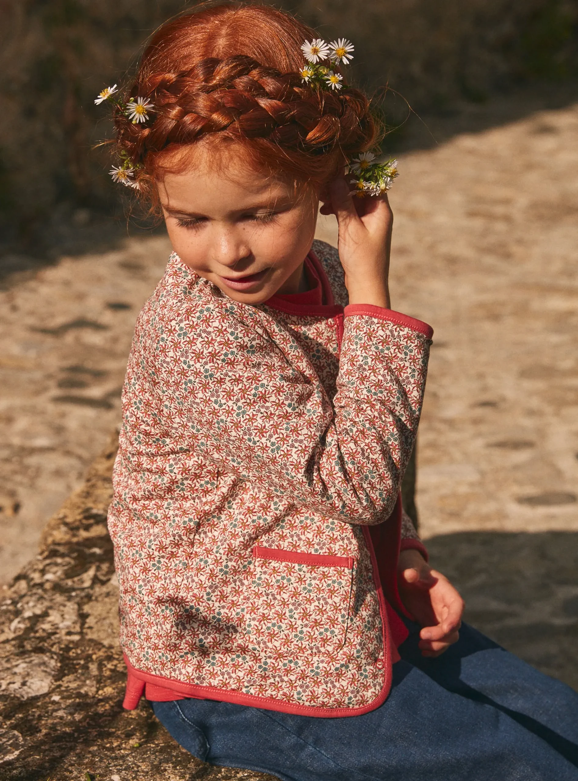 Sergent Major Pull, Gilet & Cardigan-Veste en tubique matelassé rouge réversible