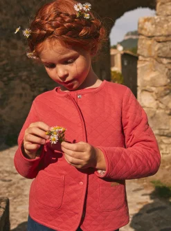 Sergent Major Pull, Gilet & Cardigan-Veste en tubique matelassé rouge réversible
