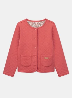 Sergent Major Pull, Gilet & Cardigan-Veste en tubique matelassé rouge réversible