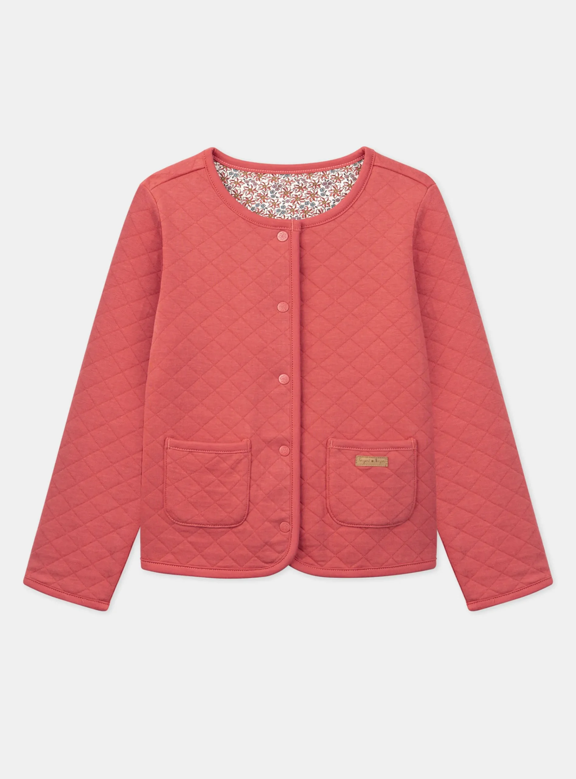 Sergent Major Pull, Gilet & Cardigan-Veste en tubique matelassé rouge réversible