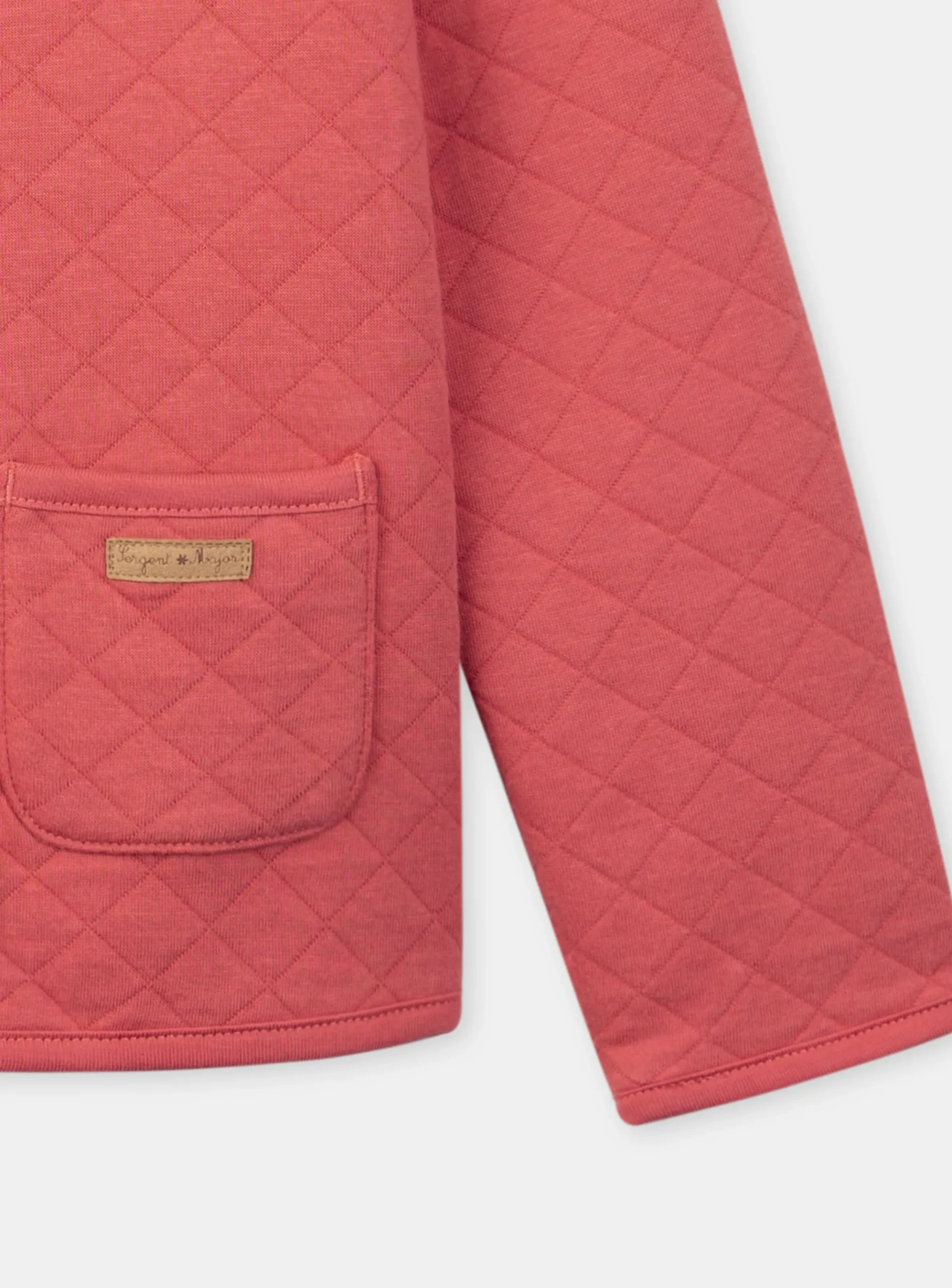 Sergent Major Pull, Gilet & Cardigan-Veste en tubique matelassé rouge réversible