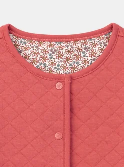 Sergent Major Pull, Gilet & Cardigan-Veste en tubique matelassé rouge réversible