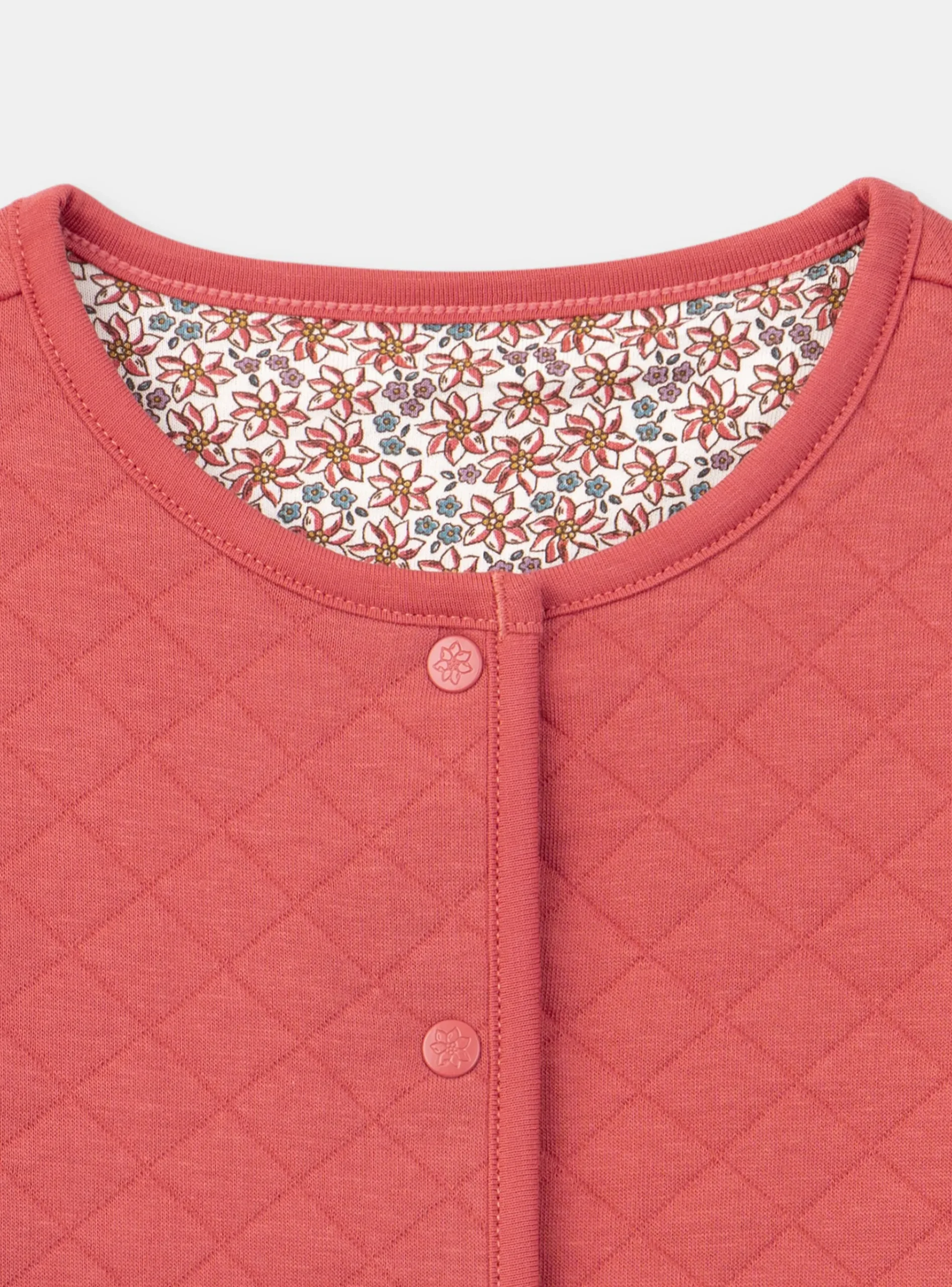 Sergent Major Pull, Gilet & Cardigan-Veste en tubique matelassé rouge réversible