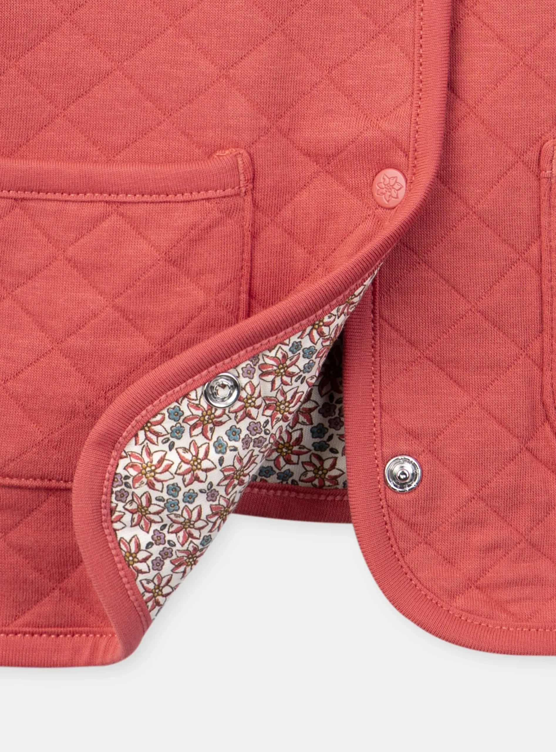 Sergent Major Pull, Gilet & Cardigan-Veste en tubique matelassé rouge réversible