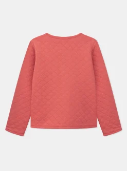 Sergent Major Pull, Gilet & Cardigan-Veste en tubique matelassé rouge réversible