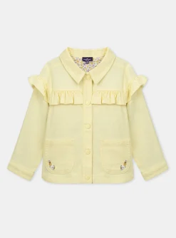 Sergent Major Manteau, Parka & Veste-Veste jaune à volant