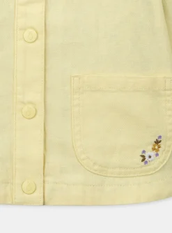 Sergent Major Manteau, Parka & Veste-Veste jaune à volant