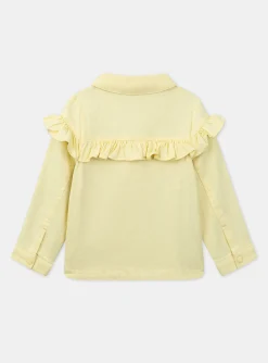 Sergent Major Manteau, Parka & Veste-Veste jaune à volant