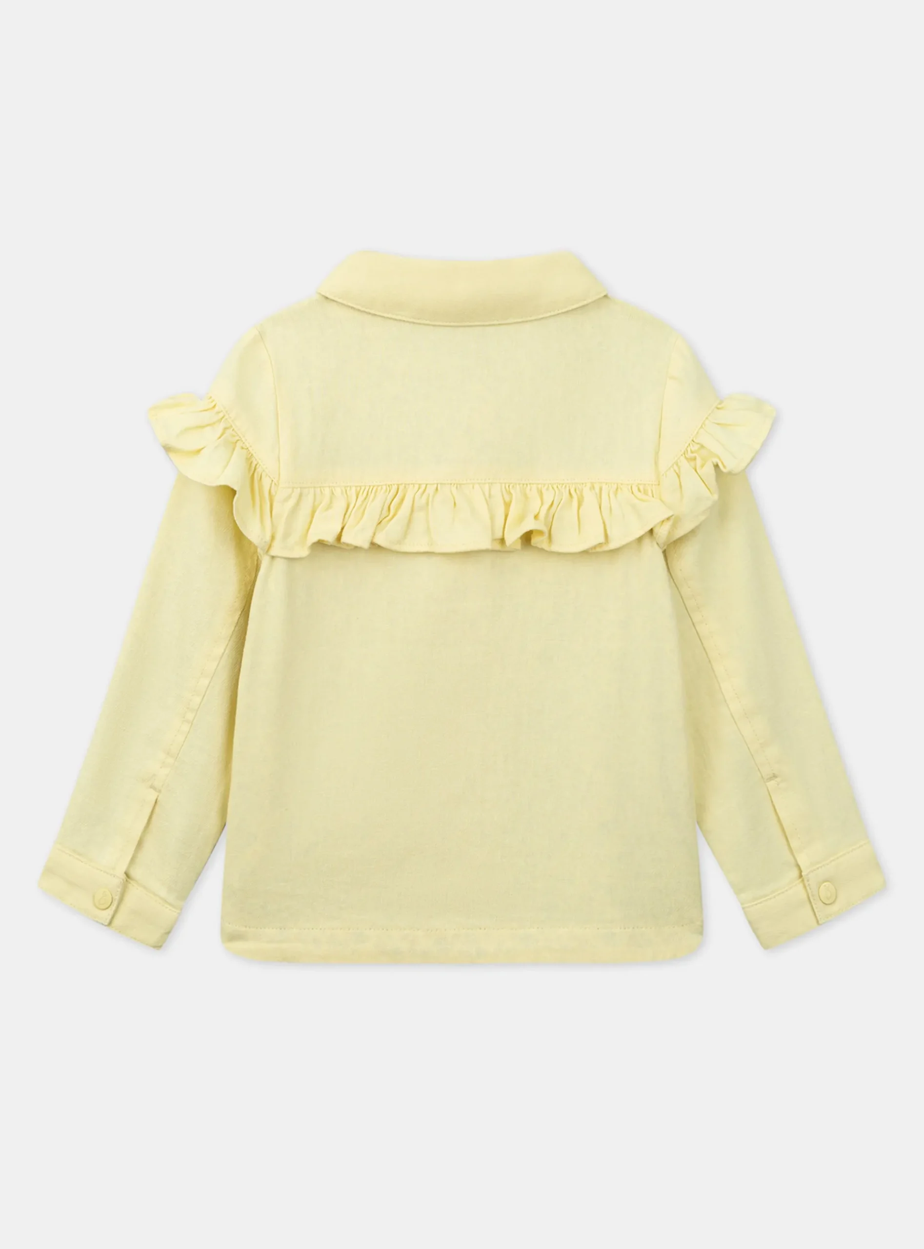 Sergent Major Manteau, Parka & Veste-Veste jaune à volant