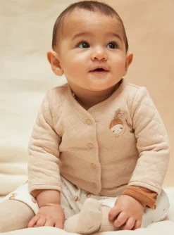 Sergent Major Veste & Cardigan-Veste réversible beige et écru en tubique et jersey